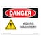 Signmission OSHA Danger Sign, Moving Machinery, 10in X 7in Decal, 10" W, 7" H, Landscape, Moving Machinery OS-DS-D-710-L-1453 - alternate 1